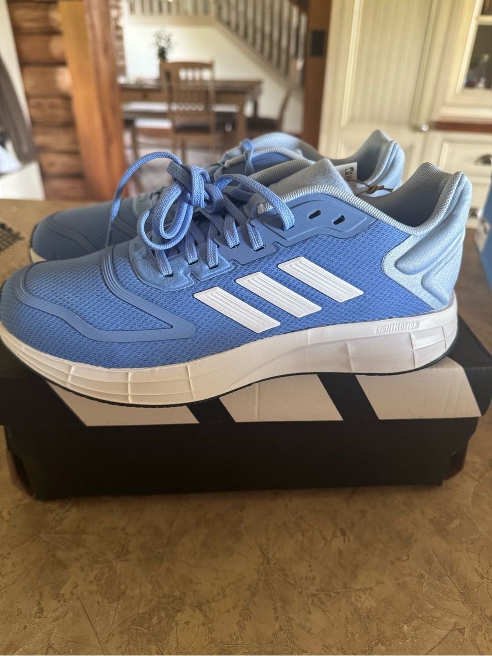 adidas Womes Athletic Running Shoes - Light Blue & White